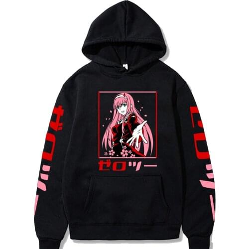 Funny Darling In The Franxx Hoodies Men Women Long Sleeve Zero Two Clothes Sudaderas Hombre