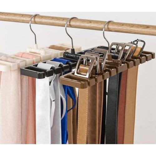 Closet Tie Belt Hanger Storage Rack Organizer Clothing Hanger Hooks Scarf Hanger Holder Closet Organization Bra Belt Rack