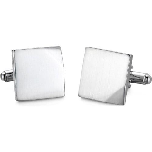 WN new high quality minimalist design angle square Silvery Cufflinks smooth fashion accessory French men Cufflinks