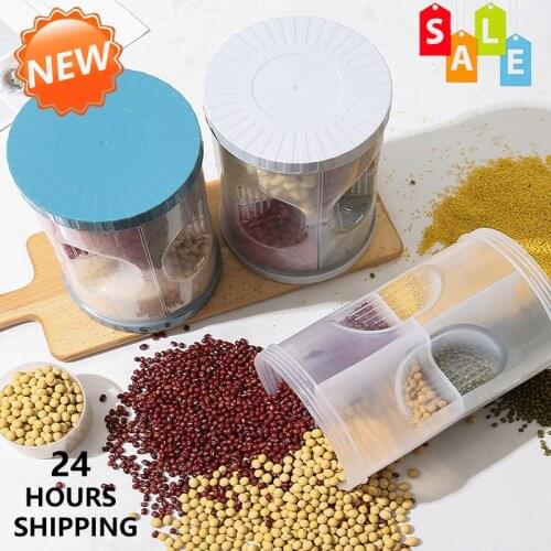 Kitchen Storage Tank Storage Four-in-one Sealed Bottle Whole Grain Transparent Fresh-keeping Sealed Storage Tank Kitchen Tools
