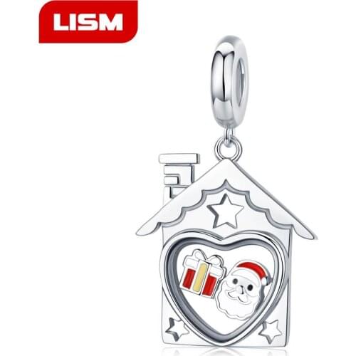925 Sterling Silver Pendant Charm for Women Original 925 Snake Bracelet Floating Box Christmas Collection Gifts