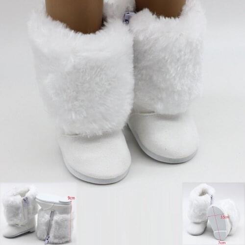 43cm Born Baby Dolls Snow Boots Shoes for 18 inch Doll Winter Chirstmas Shoes Doll Accessories