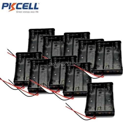 10 Pcs Black Plastic 3 x 3.7V 18650 3x18650 3 x 18650 3 cells 18650 Batteries Holder Case