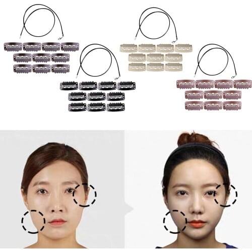 10PCS Face Lifting Patch w/ Clip Invisible V-Shape Kit Tools for Woman