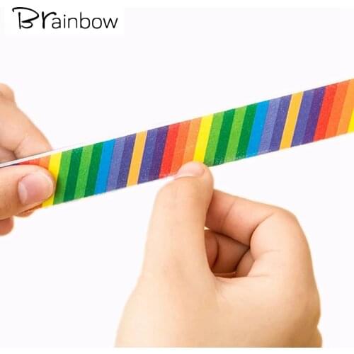 Brainbow 5pc/lot Colorful Sanding Nail File Printed Double Sided Nail Art Manicure Sanding File Buffer Grits 100/180 Nail Tools