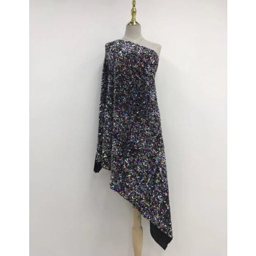 African sequin lace fabric 2021 high quality lace French sequence tulle lace Nigeria wedding lace fabric J40521