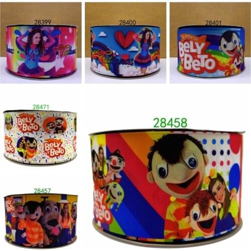 Free shipping 50 yard cartoon printed grosgrain ribbon 28471