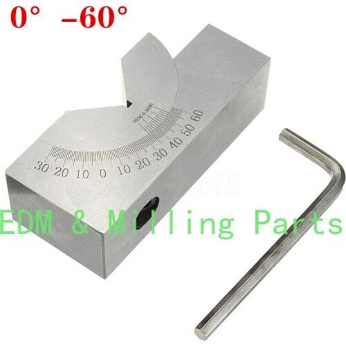 CNC Milling Precision Mini Adjustable Angle V Block 0-60 Degree Vice Grip Holding Clamp For Bridgeport Mill Part