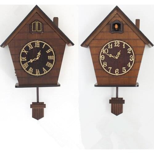 European wood Cuckoo wall clock quartz timekeeping clock Vintage Antique clock