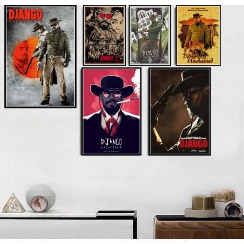 Quentin Tarantino Django Unchained Classic Movie Vintage Poster And Prints Art Painting Wall Pictures For Living Room Home Decor