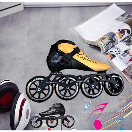 3X125mm / 4X110mm Adults Kids Inline Speed Skates Shoes for Man Woman Carbon Fiber Boot 125mm 110mm 100mm 90mm PU Wheels 30-45