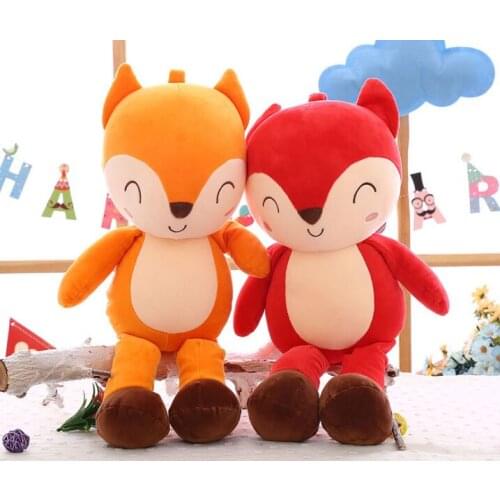 Creative toy cartoon fox plush toy,very soft cotton doll throw pillow toy birthday gift h1037