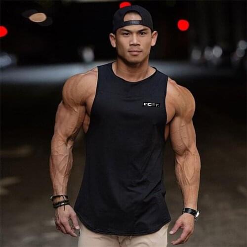 New design Men Brand Gyms Sleeveless Bodybuilding Tank Tops Mens Summer Fitness Vest Casual O-neck Men Tank Tops