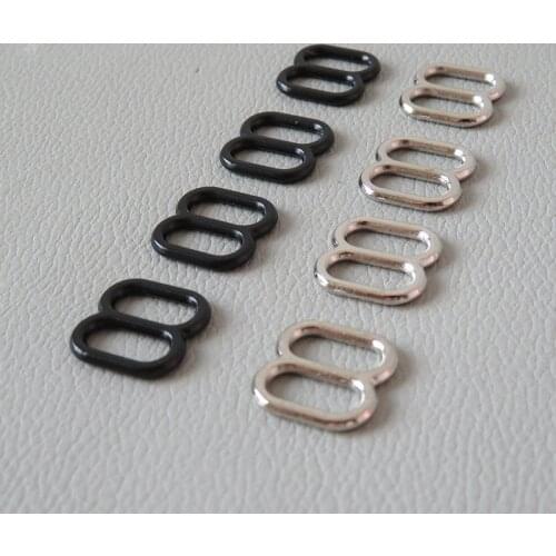 20Pcs/Lot 10mm Webbing Metal Buckle Slider Tri Glides For Bag Accessory Adjuster Belt Loop Hardware Dog Cat Collar Garment Clasp