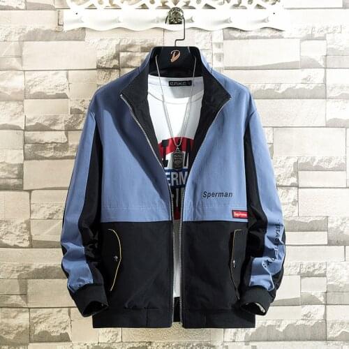 Japanese streetwear mens autumn casual loose tooling work jackets coats masculine oversized vintage bomber jacket windbreakers