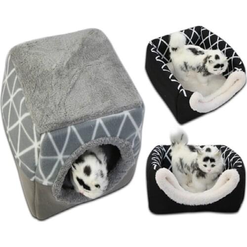 Pet bed for Cats Dogs Soft Nest Kennel Bed Cave House Sleeping Bag Mat Pad Tent Pets Winter Warm Cozy Beds cat tent sofa bed