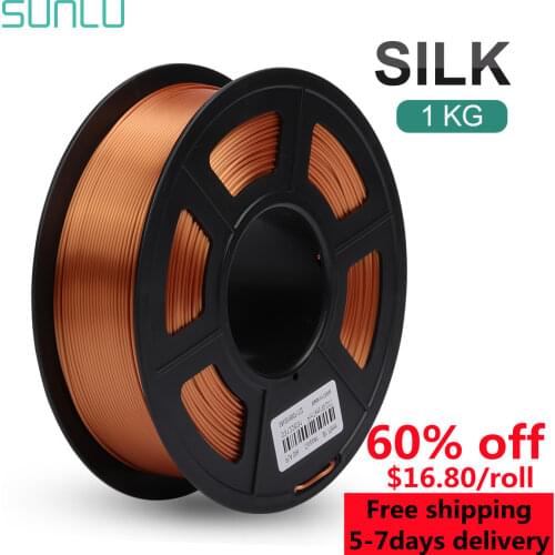 SUNLU SILK PLA 3D Filament 1.75mm 1kg Silk Texture PLA Filament For 3D Printer Printing Smoothly Materials