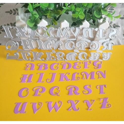 New metal cutting mold with 26 English letters, used for DIY scrapbooking, card, photo album decoration, embossing crafts