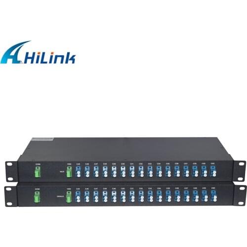 Dense Wavelength Division Multiplexer ,16 Channels C21-C58, LC/UPC, Dual Fiber DWDM Mux Demux, FMU 1U Rack Mount