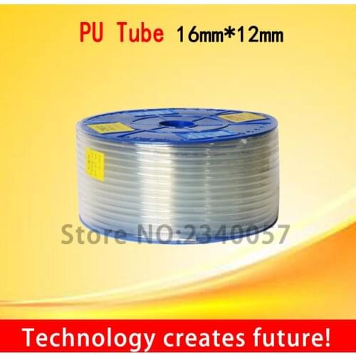 90Meter Pneumatic Component PU Tube Air Hose Pipe PU 16mm*12mm high pressure gas soft gas pump