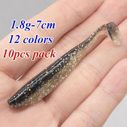 Silicone Shiner Soft Fishing Lures Jigging Bait Artificial Worm Fish Lure Sinking Swimbait Fishing Tackle