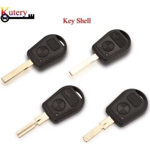 Kutery 10pcs/Lot Replacement Remote Car Key Shell For BMW E31 E32 E34 E36 E38 E39 2/3 Buttons With Uncut Blade HU58/HU92 Blank