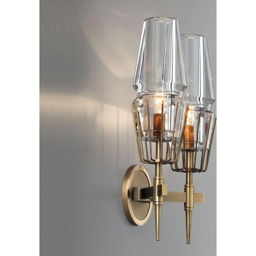 Modern hanglampen abajur mirror light crystal dining room bedroom living room lampara pared espelho wall lamp