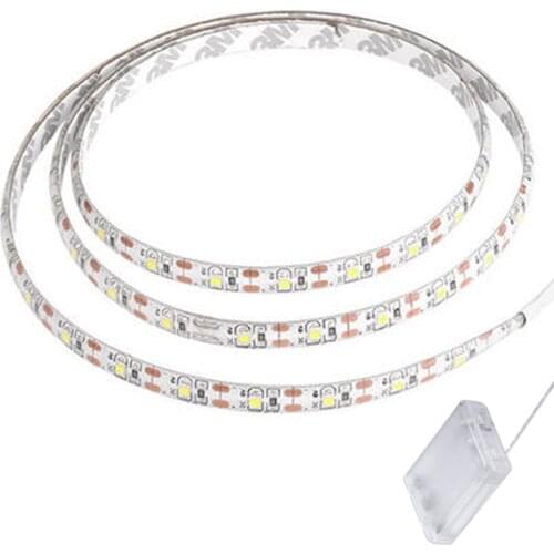 USB Battery 5V LED strip light 60LEDs/m 2835 SMD Diode Tape TV Backlight Flexible Desktop Screen BackLight white/warm white 1m