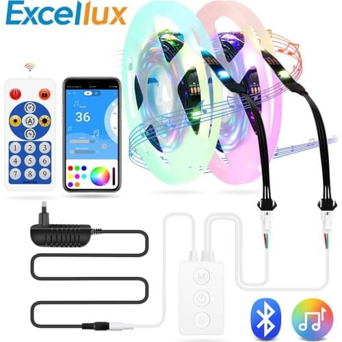 Dream color WS2811 LED Strip Kit Bluetooth Controller RGB Led Strip Light Music Sync 5050 Addressable Digital LED tape Backlight