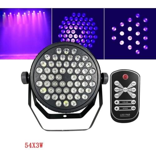 54X3W LED UV Purple LED Stage Light Par Light for Disco DJ KTV Bar Party Backlight Projector Spotlight Lamp EU /US /UK /AU Plug
