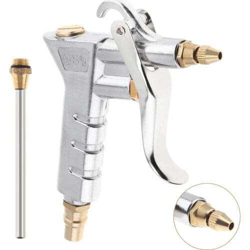 TL-128-989 Mini Pneumatic Blowing Dust Gun Tool with 7.5mm Air Inlet Port and 10cm Replacement Long Nozzle for Cleaning Dust