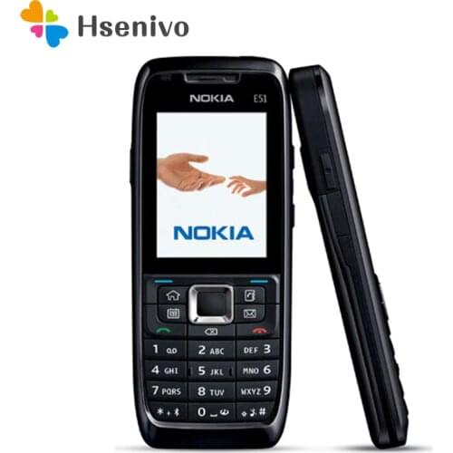E51 Original Nokia E51 Mobile Phones Bluetooth JAVA WIFI Unlock Cell Phone Refurbished In Stock
