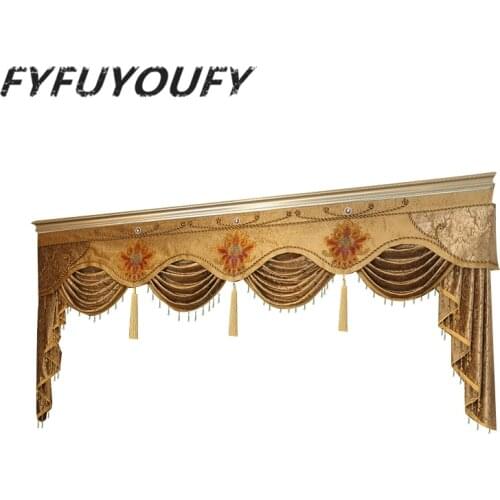 European style Upmarket chenille embroidered Pelmet Retro court spun gold embroidery living room,valance,Additional purchase