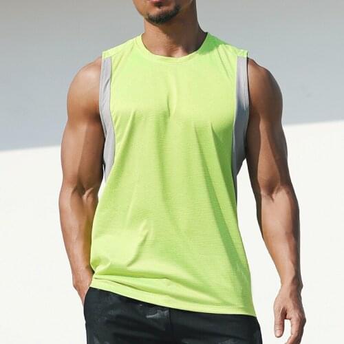 2021Summer Quick-drying Sports Vest Mens Running Fitness Basketball Training Loose Quick-drying Sleeveless Marathon Vest