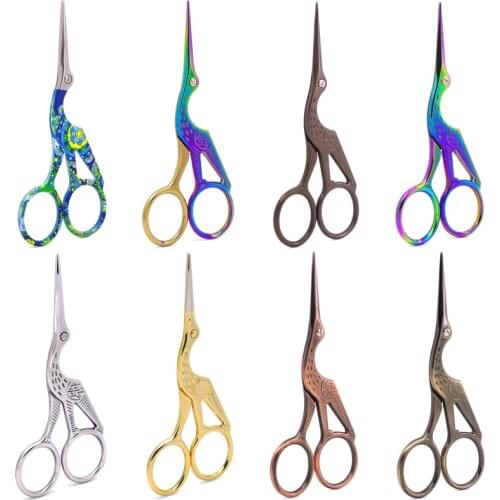 1Pcs Crane European-style Vintage Scissors Seamstress Plum Blossom Tailor Scissor Antique Sewing Scissors For Needlework