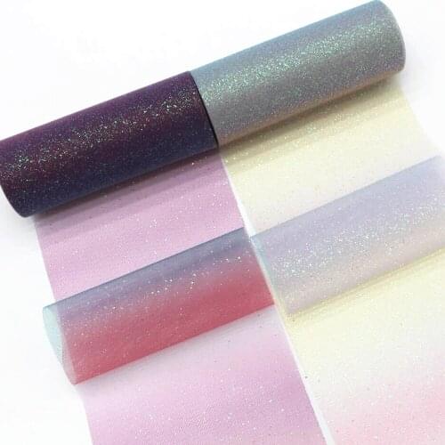 10 yards/roll 6 '15cm gradient gauze ribbon tulle DIY handmade material pompon skirt Christmas wedding decoration rainbow bow