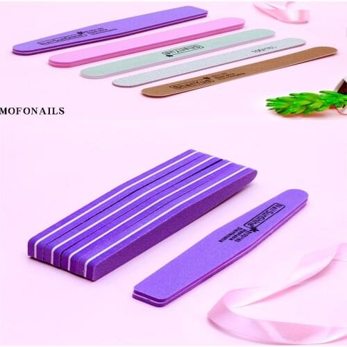 MOFONAILS 100pc/lot Nail File Sanding Sponge Buffer File 2-Side Washable Polishing File Lasting Pedicure Manicure Tool Nail File