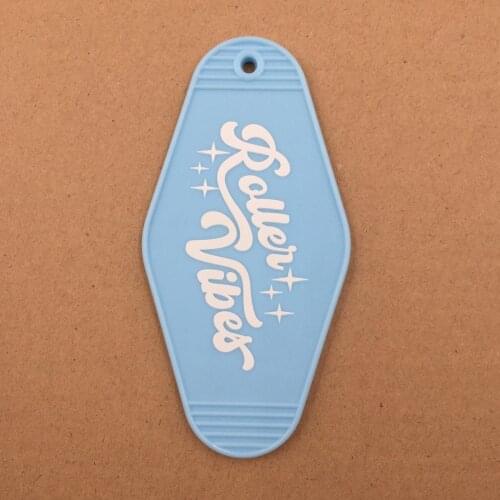 30Pcs Custom Logo ABS Plastic Motel Hotel Acrylic Keychain