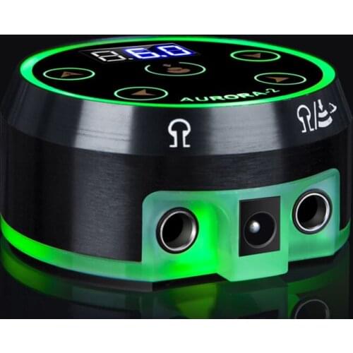 Aurora-2 Tattoo Power Supply Black Silver Upgrade Digital LCD Touch Display For Tattoo Machine