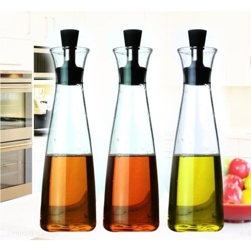 Sweet oil bottle small gooseberry bottle kitchen supplies glass leak-proof control oil tank 500ml soy oil bottle