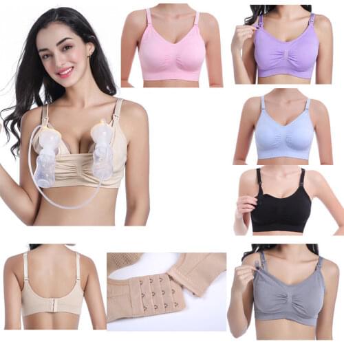 Women Wire Free Nursing Bra Maternity Breastfeeding Pregnant Bra Underwear Bras Maternity Breast Pump Bras
