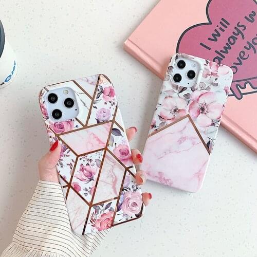 Irregular Flower Painted TPU Case For iPhone 12 Pro 11 Pro Max IMD Phone Cover for iPhone XS XR iPhone 7 X 8 Capa