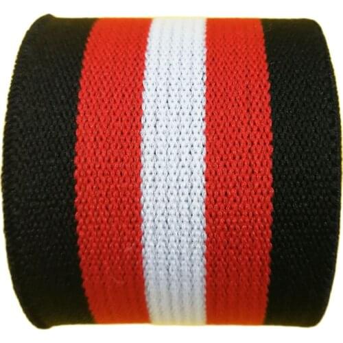 Elastic band 1 1/2" Elastic Ribbon black red white stripe webbing Waistband Elastic Sewing by the yard,Garment accessories-40mm