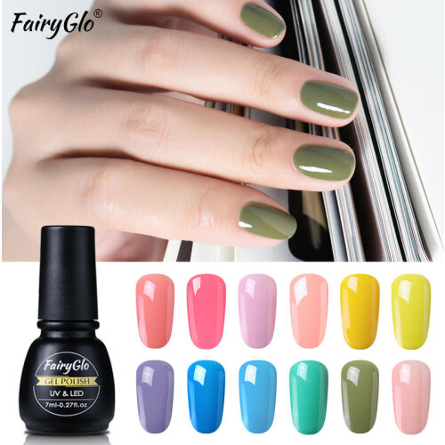 FairyGlo 12Pcs Gel Polish Set Soak Off UV LED Classic Color 7ml Gel Nail Polish Nail Varnish Primer For Manicure Nail Art Paint