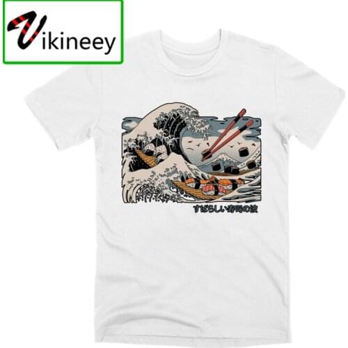 Japanese Harajuku T-shirt Camisas 2020 summer hip hop T-shirt sushi boat cartoon street T-shirt Casual wave top