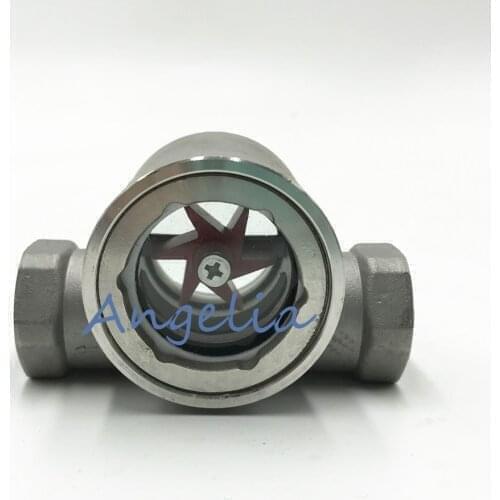 2" BSP Stainless Steel 316 Sight Water Flow Indicator With FRPP Impeller High Temperature