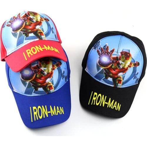 New Kid Cartoon Printing Hip Hop Steel Man Baseball summer Cap Fashion Girl Boy Universal Sun Hat Adjustable Children cool hats
