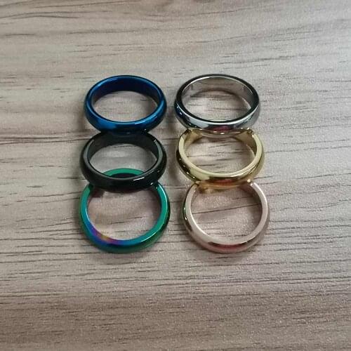 Unisex Rings Women Girls Men Boy Stainless Steel Blue Black Gold Color Fashion Jewelry Small Large US size 4 5 6 7 8 9 10 11 12