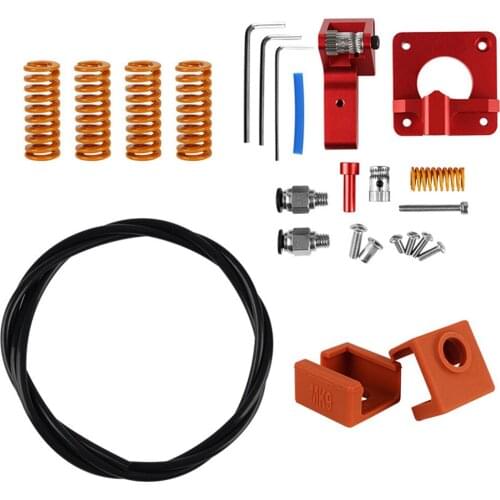 3D Printer Spring Extruder Kit For Creality Cr 10S Pro Ender 3 Ptfe 3D Printer Accessories Replace PETG Tube MK9 Silicone Case