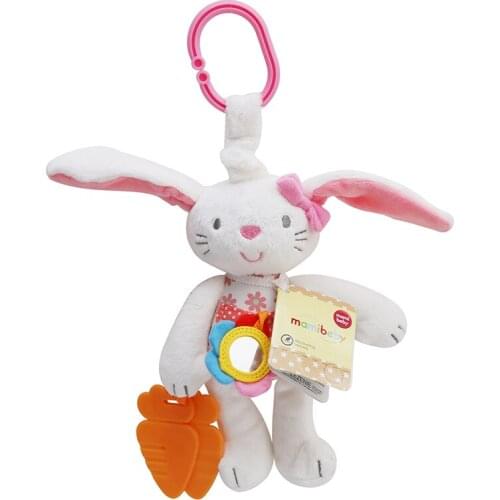 Multifunction Soft Rabbit Baby Plush Doll Baby Rattle Ring Bell Crib Bed Hanging Animal Toy Teether Doll Kid Toy Gifts 0-3 Year